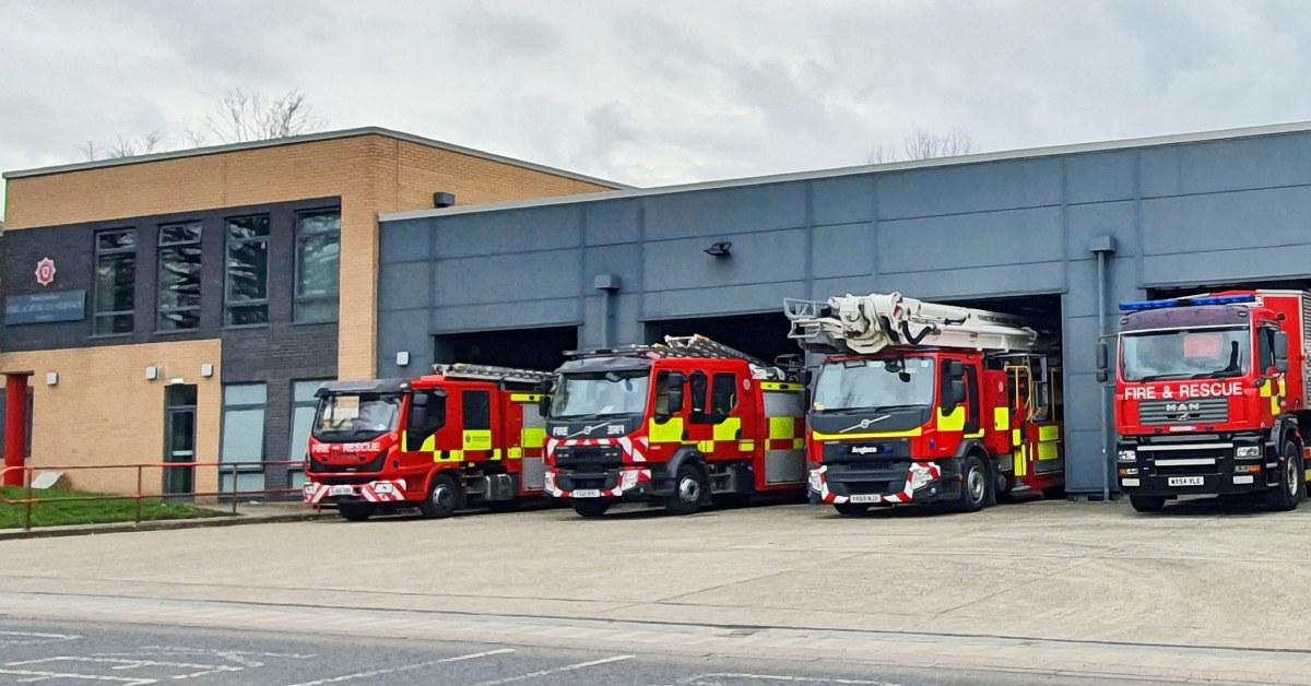 Harrogate fire station on Skipton Road.